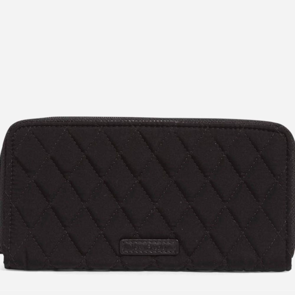 Vera Bradley Accordion Wallet Black Microfiber